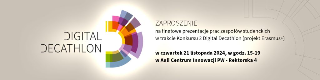 Projekt Erasmus+ Digital decathlon - Zaproszenie na finałowe prezentacje prac