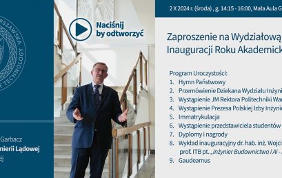 Inauguracja Roku Akademickiego 2024/2025 – zaproszenie