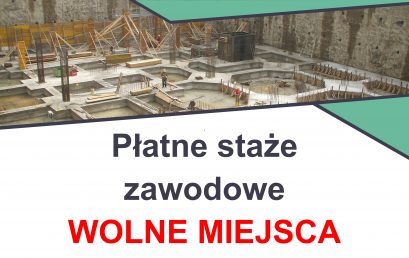 Płatne staże zawodowe – wolne miejsca