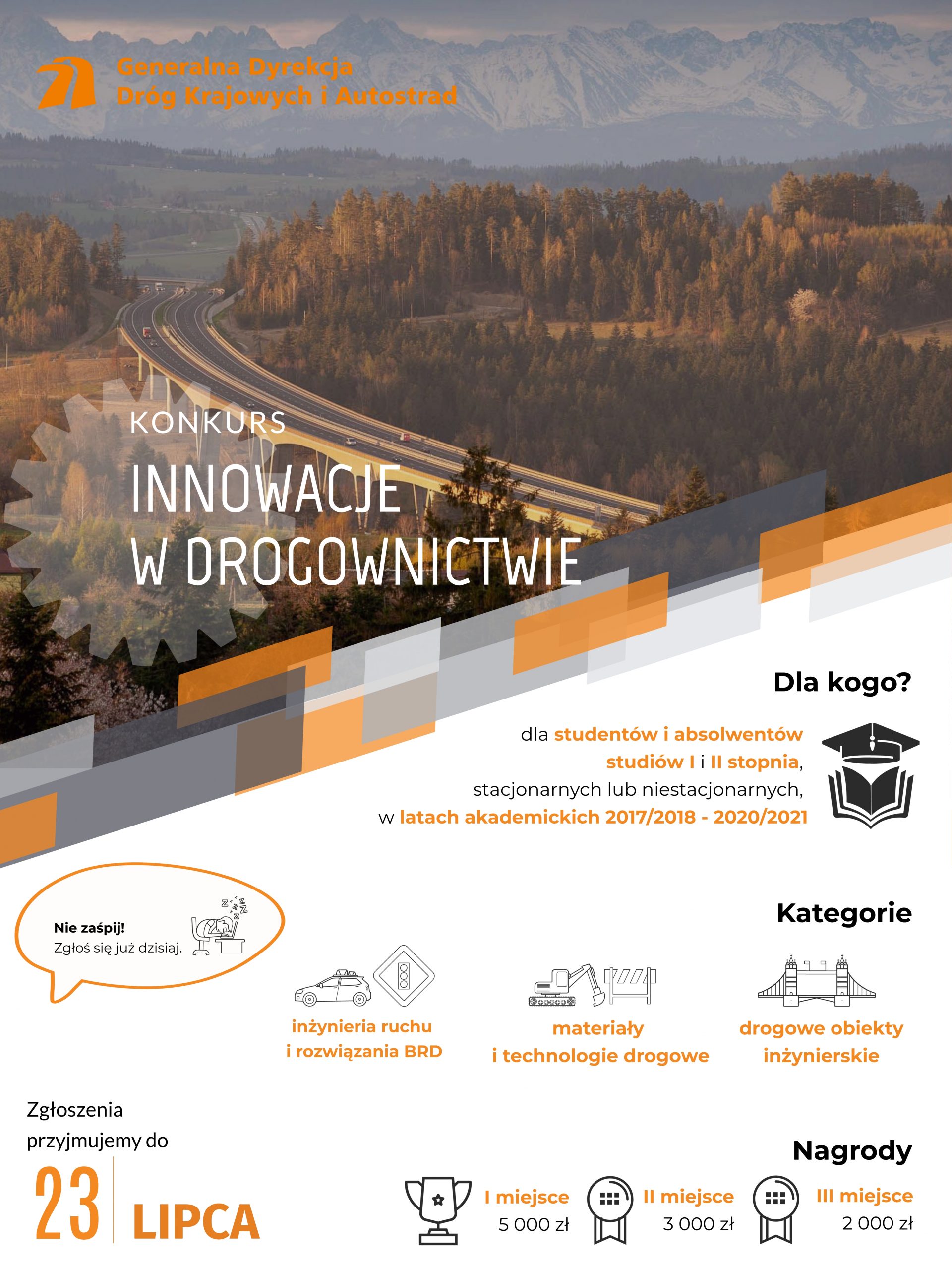 Innowacje w drogownictwie – konkurs GDDKiA, dla studentów i absolwentów Innowacje w drogownictwie – konkurs GDDKiA, dla studentów i absolwentów