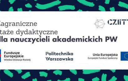 Zagraniczne staże dydaktyczne dla nauczycieli akademickich PW