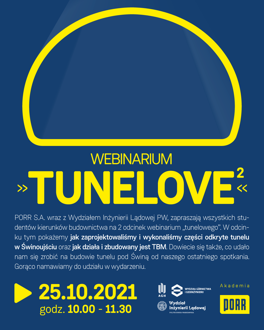 [Aktualizacja] Akademia PORR – Webinarium “TUNELOVE” cz.2