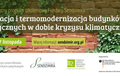 Bezpłatne szkolenie dla studentów i pracowników: „Renowacja i termomodernizacja budynków historycznych w dobie kryzysu klimatycznego”