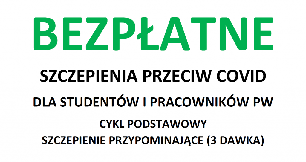 [Aktualizacja] Trwa rejestracja szczepień w przychodni akademickiej PW
