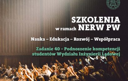 [UWAGA: Zmiana terminów!] SZKOLENIA dla studentów w ramach NERW PW