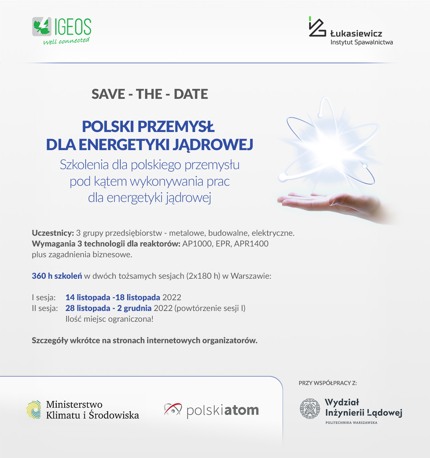 Polski przemysł dla energetyki jądrowej – szkolenia Polski przemysł dla energetyki jądrowej – szkolenia