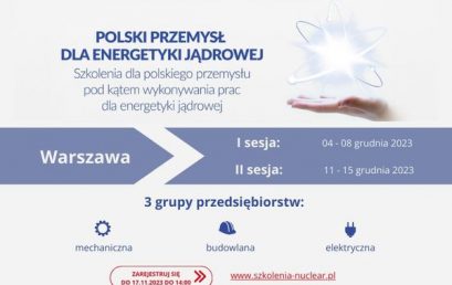 Polski przemysł dla energetyki jądrowej – zaproszenie na szkolenie
