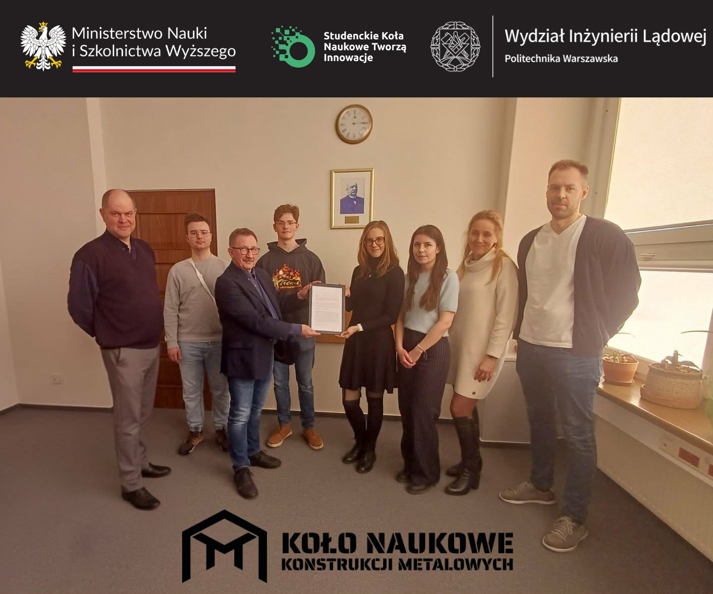 Sukces Koła Naukowego Konstrukcji Metalowych – Grant w programie „Studenckie koła naukowe tworzą innowacje” Sukces Koła Naukowego Konstrukcji Metalowych – Grant w programie „Studenckie koła naukowe tworzą innowacje”