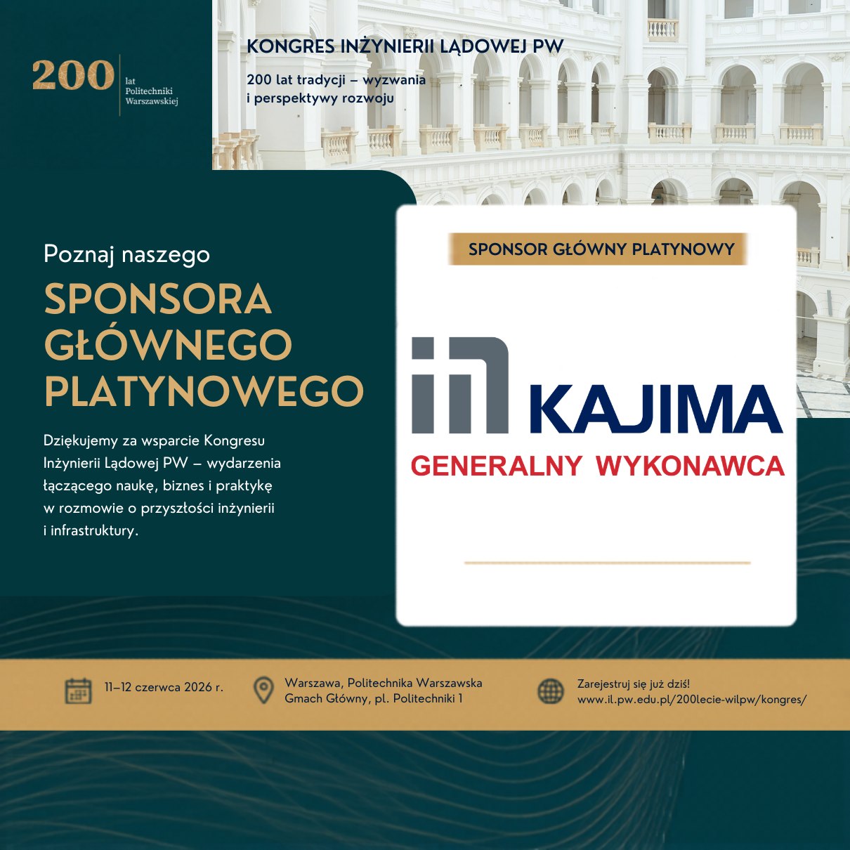 KAJIMA Poland – Sponsor Główny Platynowy Kongresu