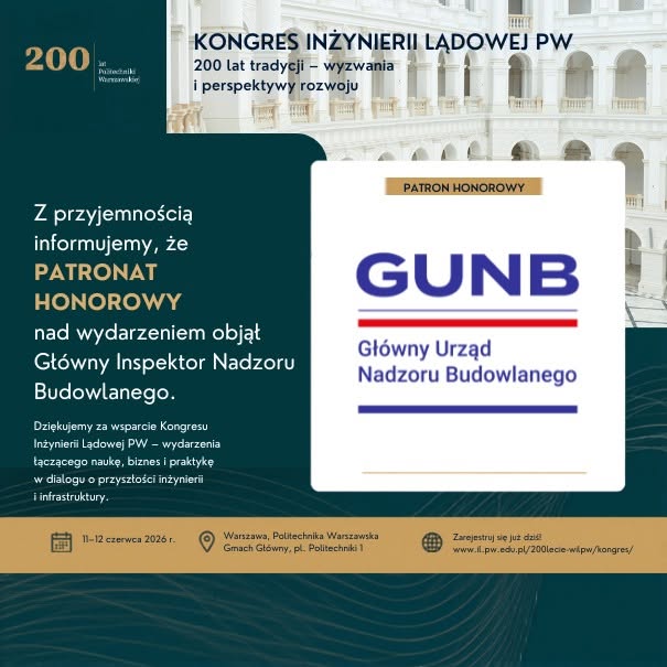 Nowy Patronat Honorowy: Główny Urząd Nadzoru Budowlanego
