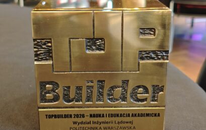 Wydział Inżynierii Lądowej PW laureatem nagrody TopBuilder 2026
