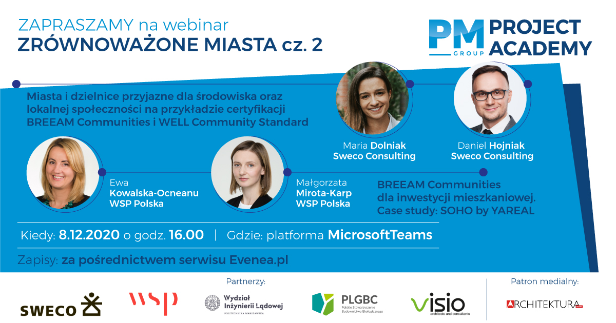 Webinar Zrównoważone miasta Webinar Zrównoważone miasta