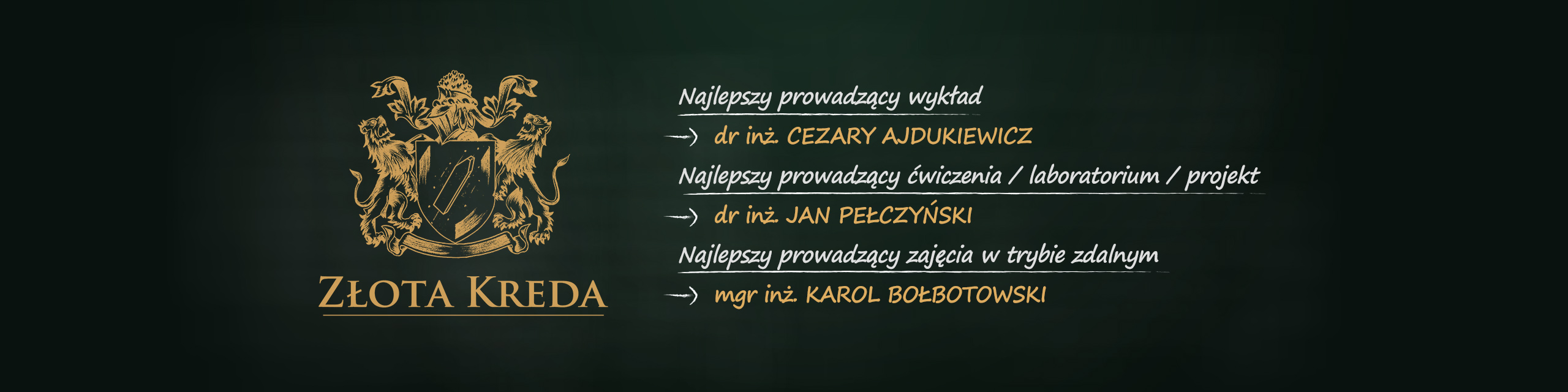 Laureaci Złotej Kredy 2020 Laureaci Złotej Kredy 2020